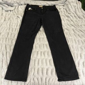 Earl Jean Jeans Women Size 12 Straight Leg Black Denim Sequin Pocket Stretch Y2K